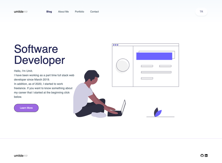 my old website home page